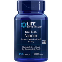 NIACIN NO FLUSH (ΝΙΑΣΙΝΗ) LIFE EXTENSION 800mg 100caps LIFE EXTENSION